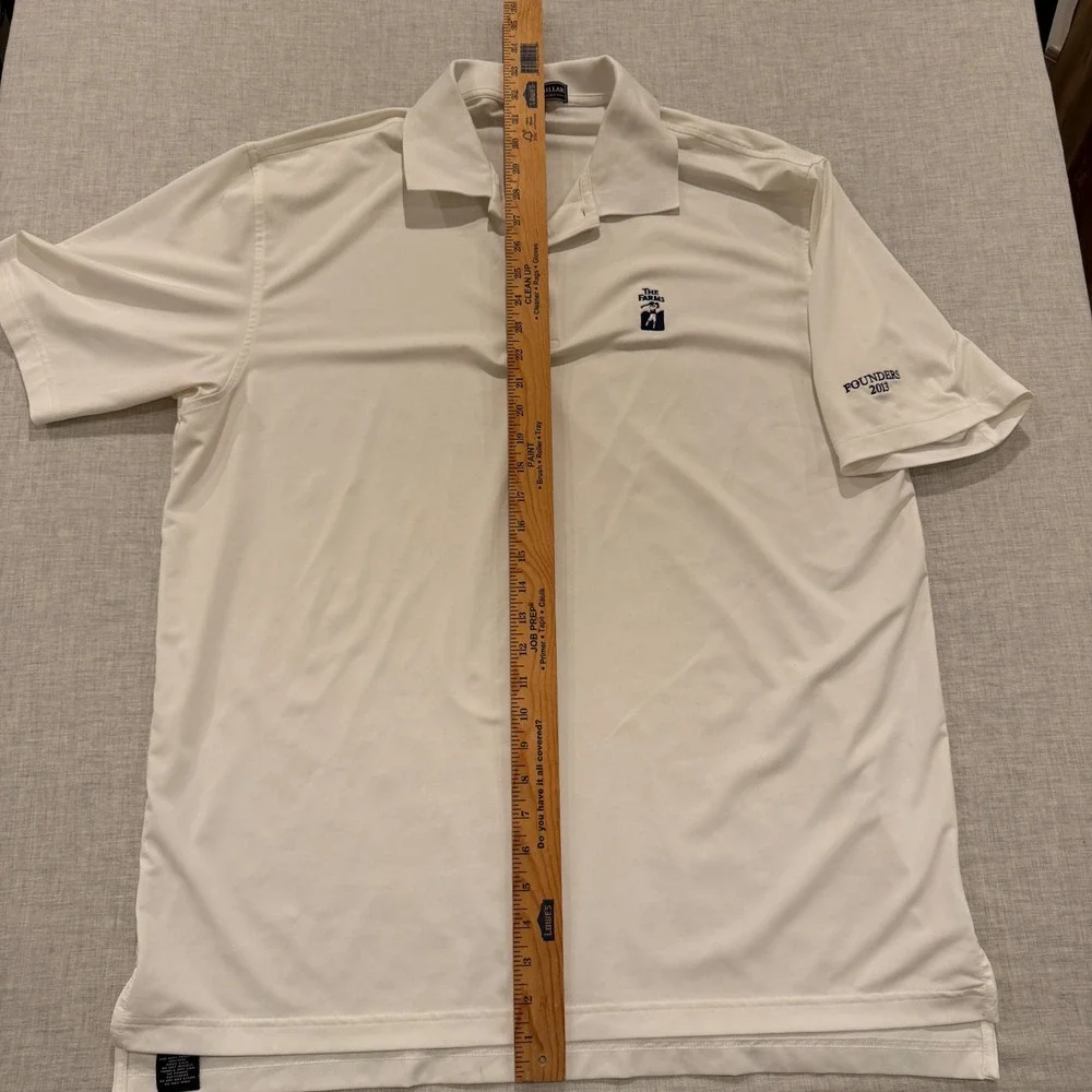 Peter Millar Summer Comfort Polo Shirt Men XL White The Farms Golf Founders 2013
